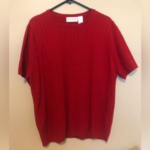 Alfred Dunner Red Sweater Shirt 1X